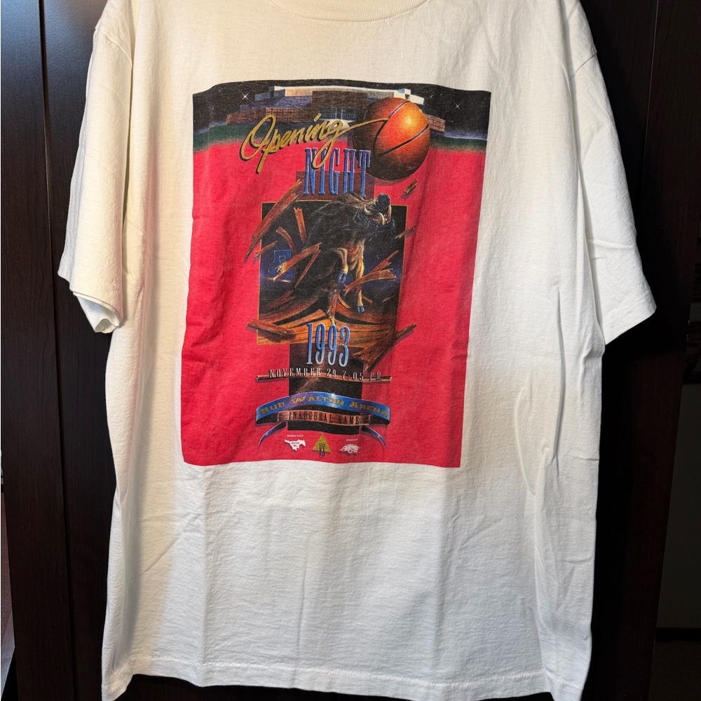 #2 - Vintage 1993 “Bud Walton Arena Opening Night” Razorback T-shirt